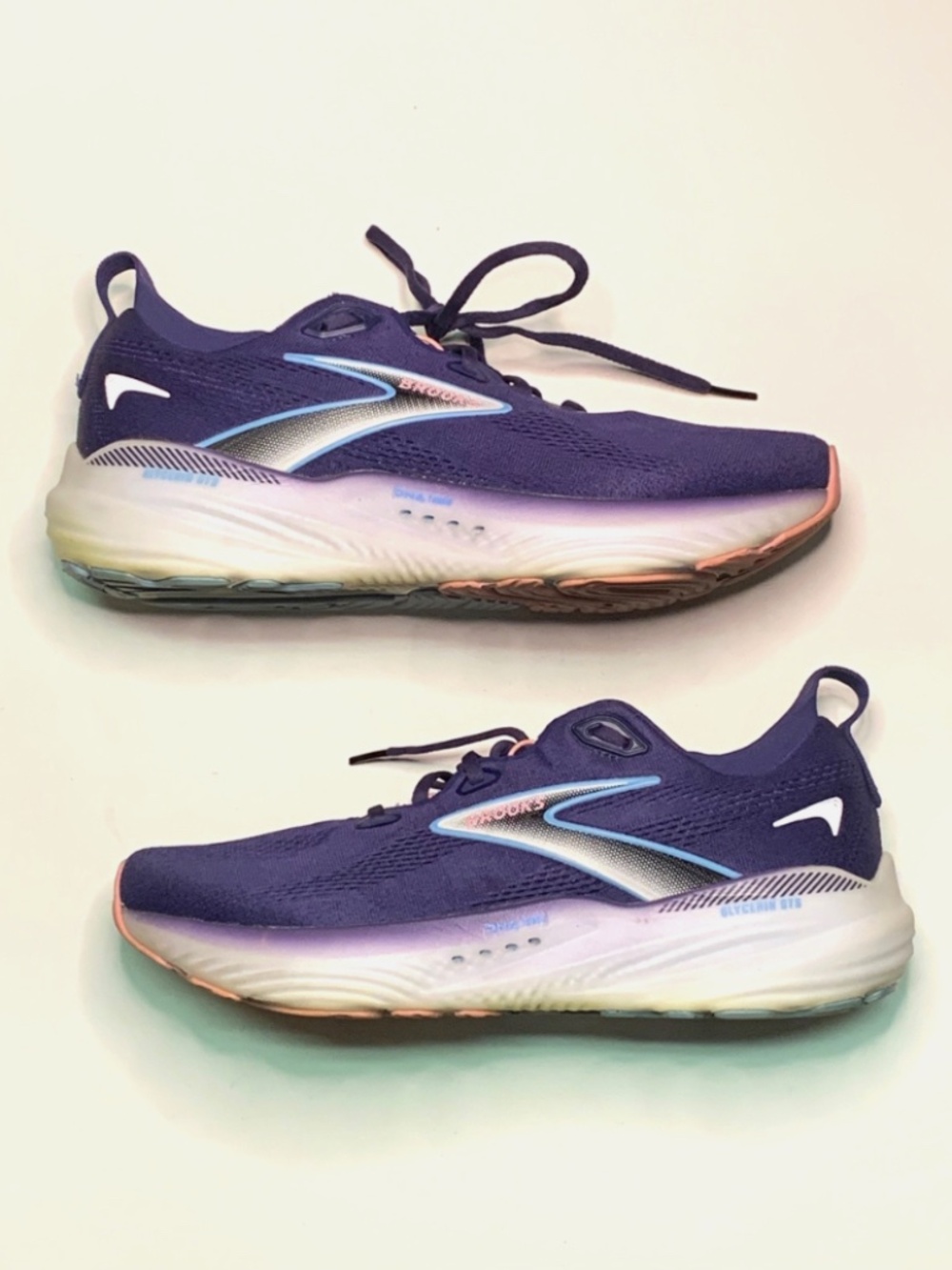 Brooks Glycerin GTS 22 Running Shoes Womens Size 11.5 Navy Blue Running Sneakers